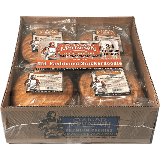 Cougar Mountain Gourmet Cookies, Old-Fashioned Snickerdoodle, 3.5 oz, 24 ct