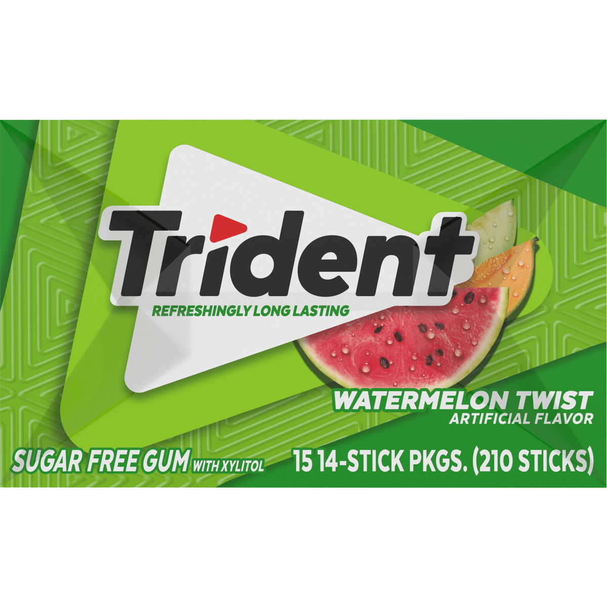 Trident Sugar Free Gum, Watermelon Twist, 14 Pieces, 15 ct