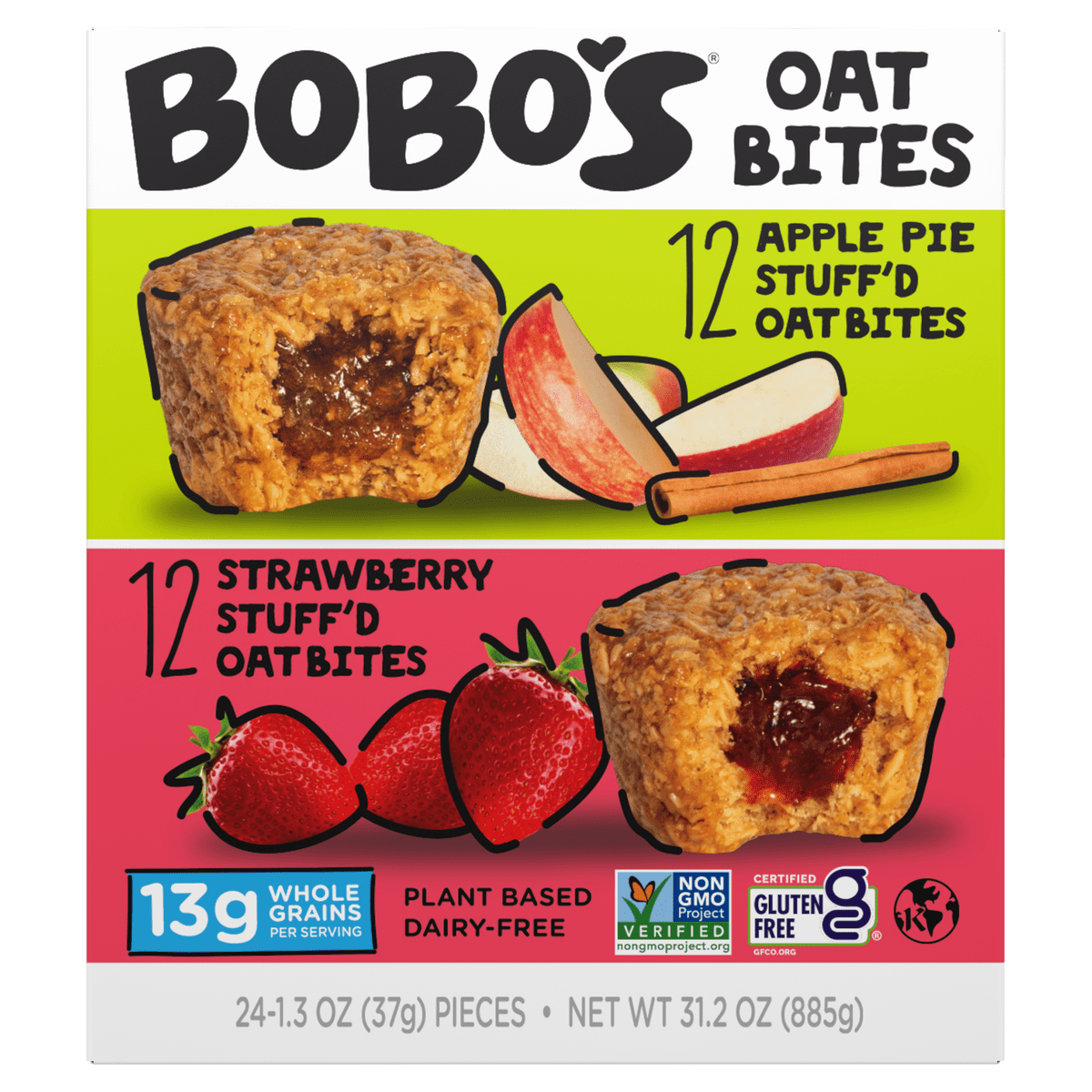 Bobo's Oat Bites, Variety Pack, 1.3 oz, 24 ct
