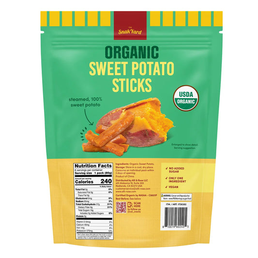The Snak Yard Organic Sweet Potato Sticks, 2.82 oz, 6 ct