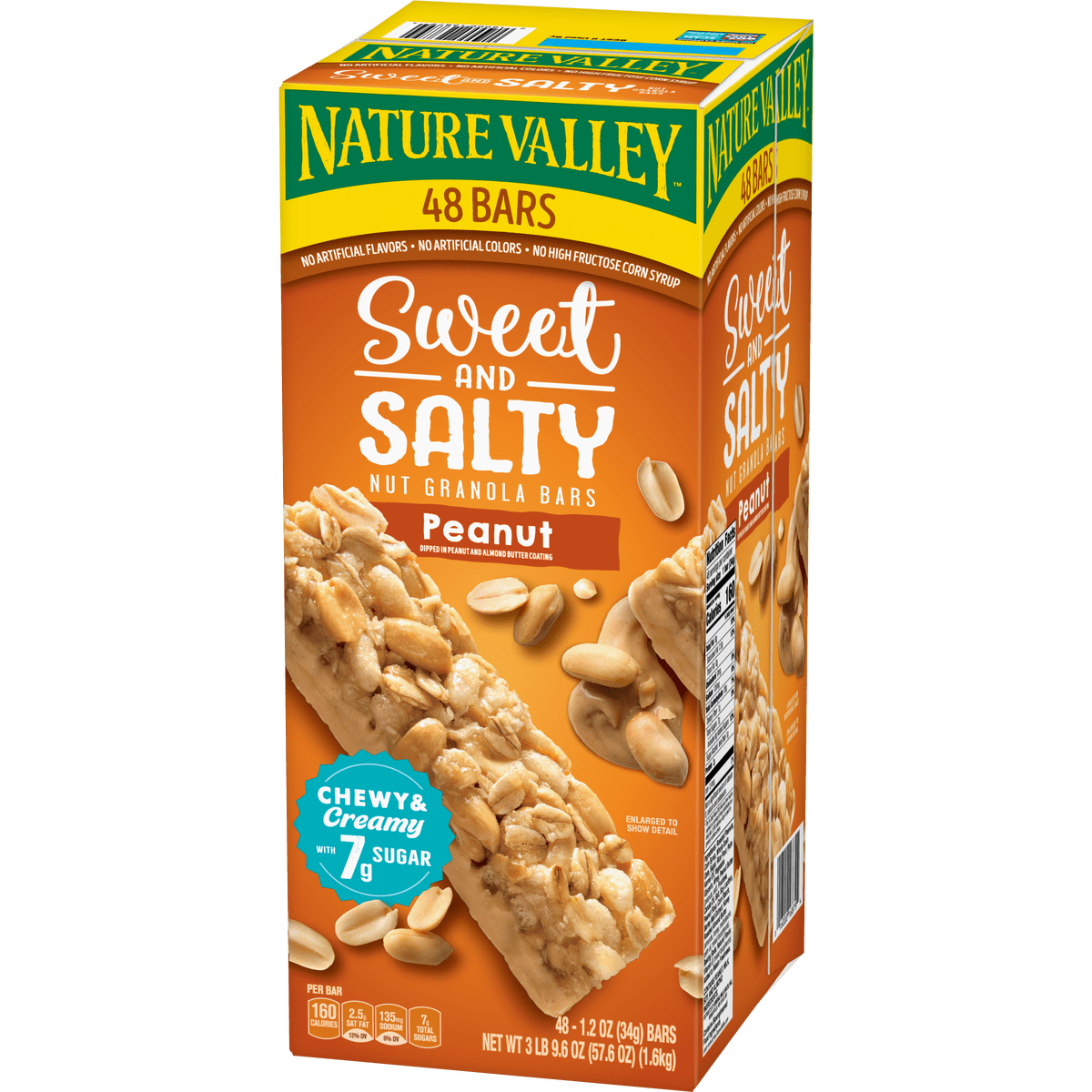 Nature Valley Sweet & Salty Granola Bars, Peanut, 1.2 oz, 48 ct