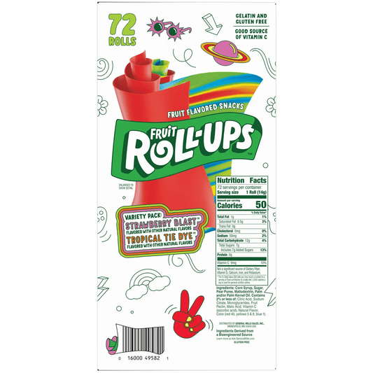 Fruit Roll-Ups, Variety Pack, 0.5 oz, 72 ct