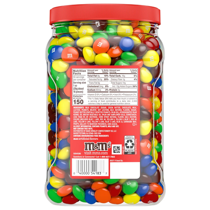M&M'S Chocolate Candy, Peanut Butter, 55 oz Jar