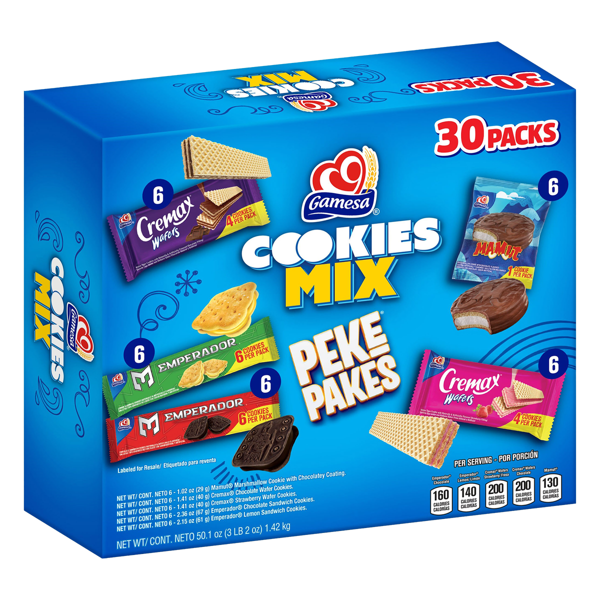 Gamesa Cookies Mix, Variety Pack, 30 ct