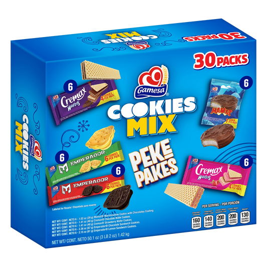 Gamesa Cookies Mix, Variety Pack, 30 ct