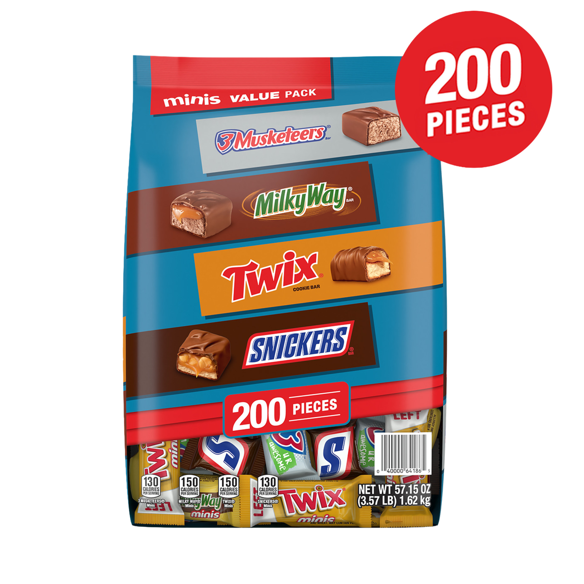 Hershey's, Kit Kat, Reese's Chocolate Candy Bars, Full Size, Variety Pack, 30 ct