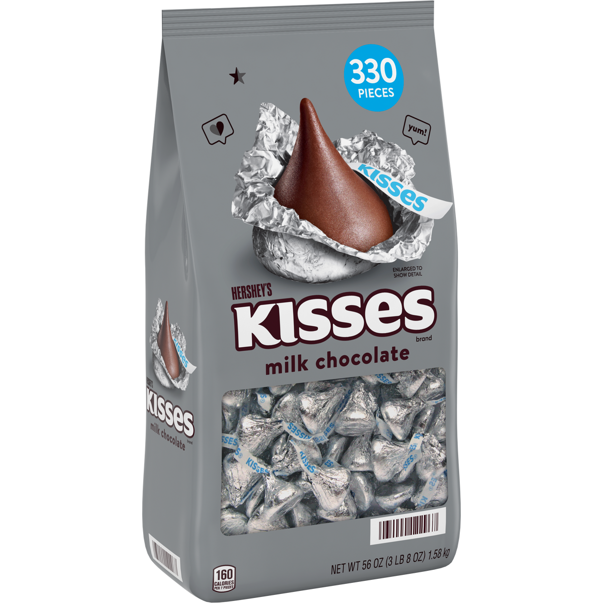 Hershey's Kisses, Milk Chocolate, 330 ct