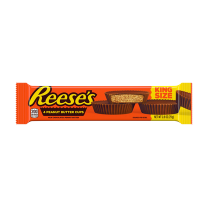 Reese's Peanut Butter Cups, Milk Chocolate, King Size, 2.8 oz, 24 ct