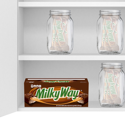 Milky Way Caramel Chocolate Candy Bar, Full Size, 1.84 oz, 36 ct
