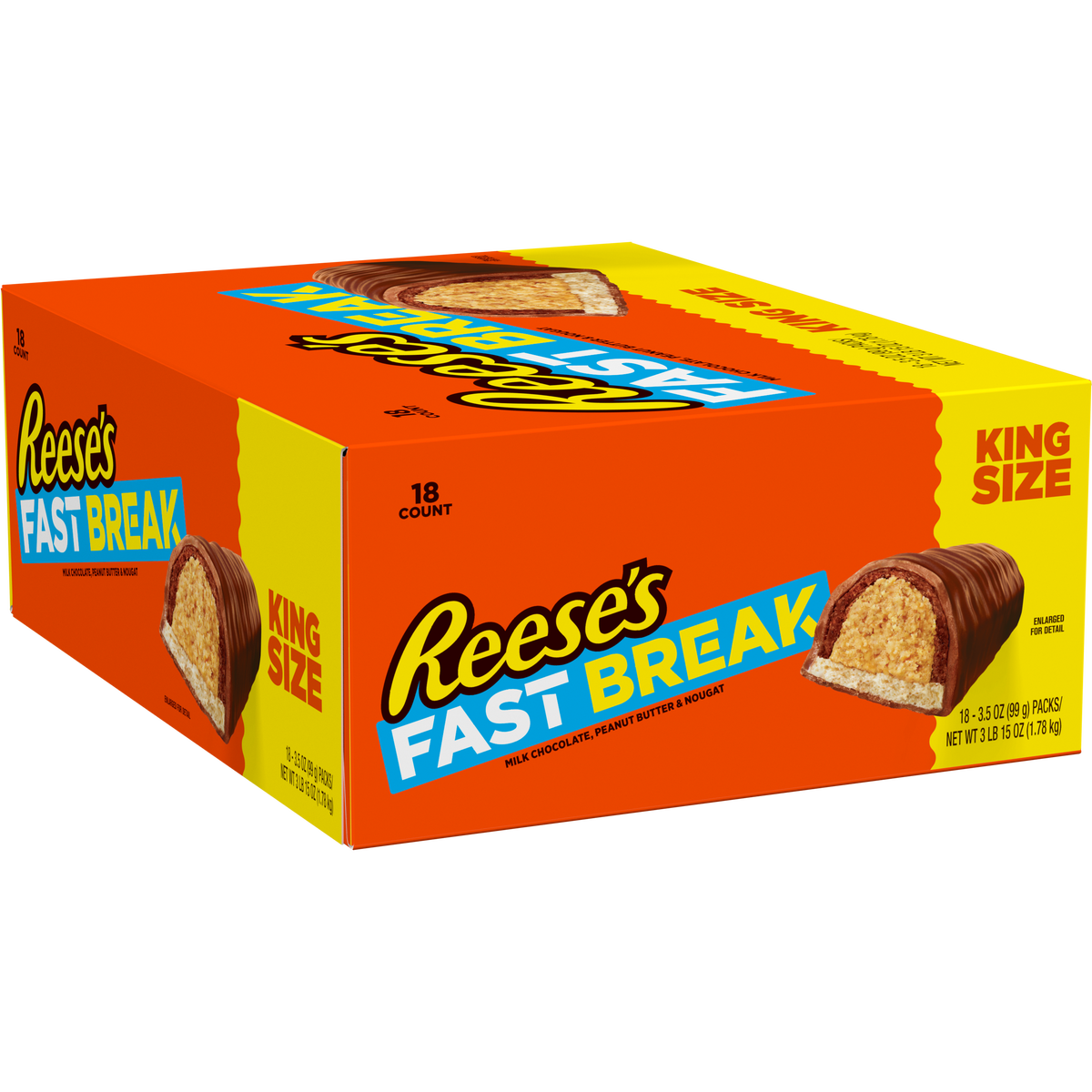 Reese's Fast Break, King Size, 3.5 oz, 18 ct