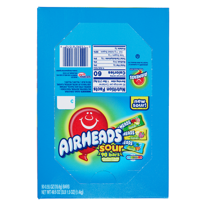 AirHeads Sour, Variety Pack, 0.55 oz, 90 ct