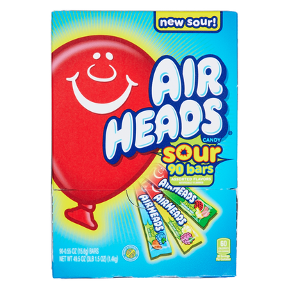 AirHeads Sour, Variety Pack, 0.55 oz, 90 ct