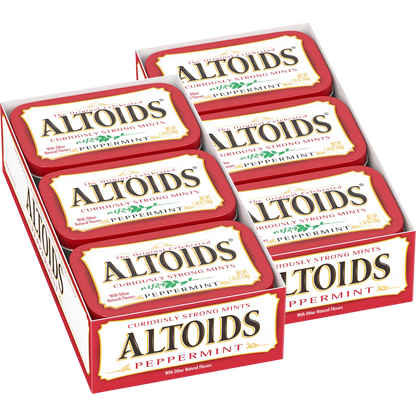 Altoids Breath Mints, Hard Peppermint Candy, 1.76 oz Tin, 12 ct
