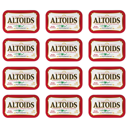 Altoids Breath Mints, Hard Peppermint Candy, 1.76 oz Tin, 12 ct