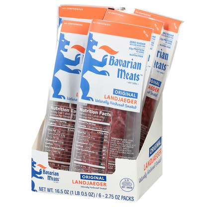 Bavarian Meats Landjaeger, Original, 2.75 oz, 6 ct