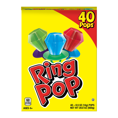 Bazooka Ring Pops, Variety Pack, 40 ct