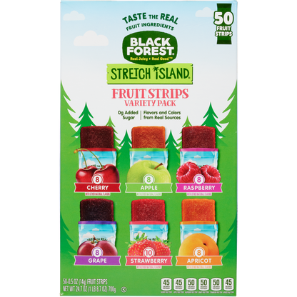 Black Forest Stretch Island Fruit Strips, Variety Pack, 0.5 oz, 50 ct