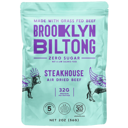 Brooklyn Biltong Steakhouse Air Dried Beef, 2 oz, 6 ct