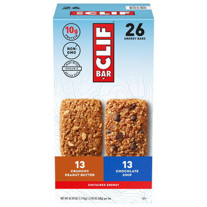 CLIF BAR Energy Bar, Variety Pack, 2.4 oz, 26 ct