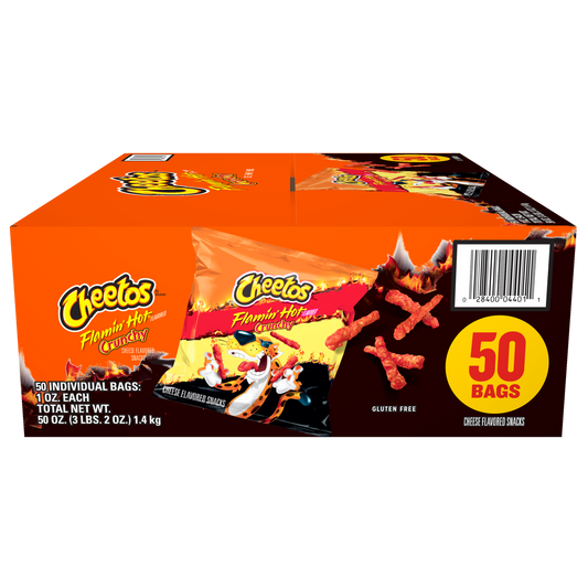 Cheetos Crunchy, Flamin' Hot, 1 oz, 50 ct