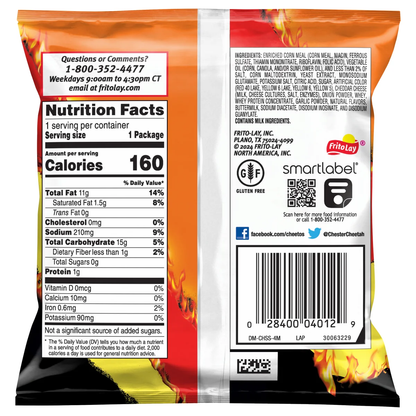 Cheetos Crunchy, Flamin' Hot, 1 oz, 50 ct
