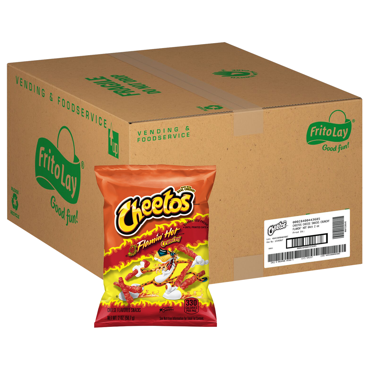 Cheetos Crunchy, Flamin' Hot, 2 oz, 64 ct