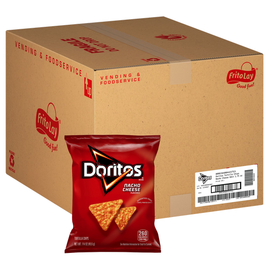 Doritos Tortilla Chips, Nacho Cheese, 1.75 oz, 64 ct