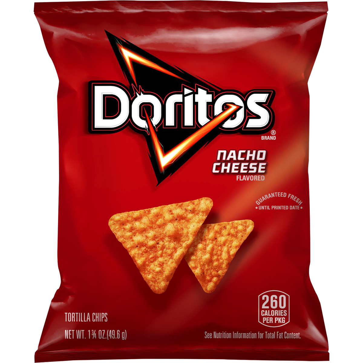 Doritos Tortilla Chips, Nacho Cheese, 1.75 oz, 64 ct