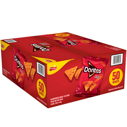 Doritos Tortilla Chips, Nacho Cheese, 1 oz, 50 ct