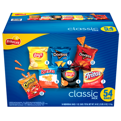 Frito-Lay Classic Mix, Variety Pack, 1 oz, 54 ct