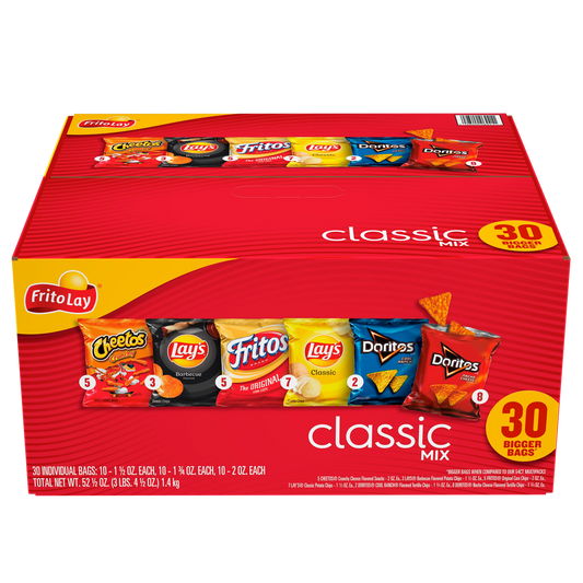 Frito-Lay Classic Mix, Variety Pack, 30 ct