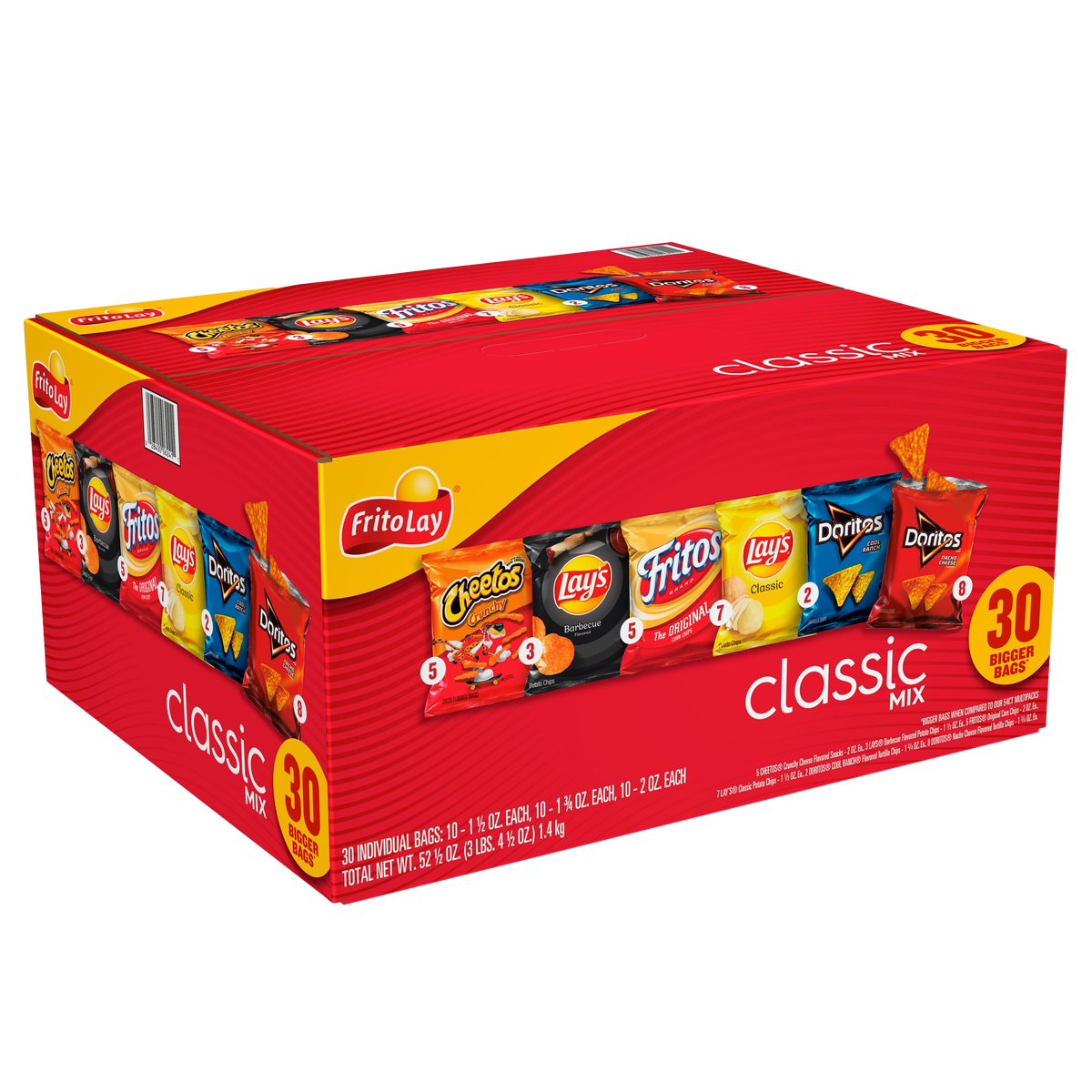Frito-Lay Classic Mix, Variety Pack, 30 ct