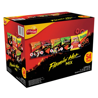 Frito-Lay Flamin' Hot Mix, Variety Pack, 54 ct