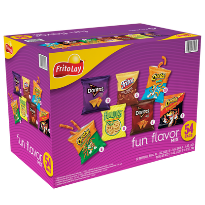 Frito-Lay Fun Flavor Mix, Variety Pack, 54 ct