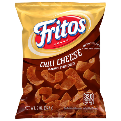 Fritos Corn Chips, Chili Cheese, 2 oz, 64 ct