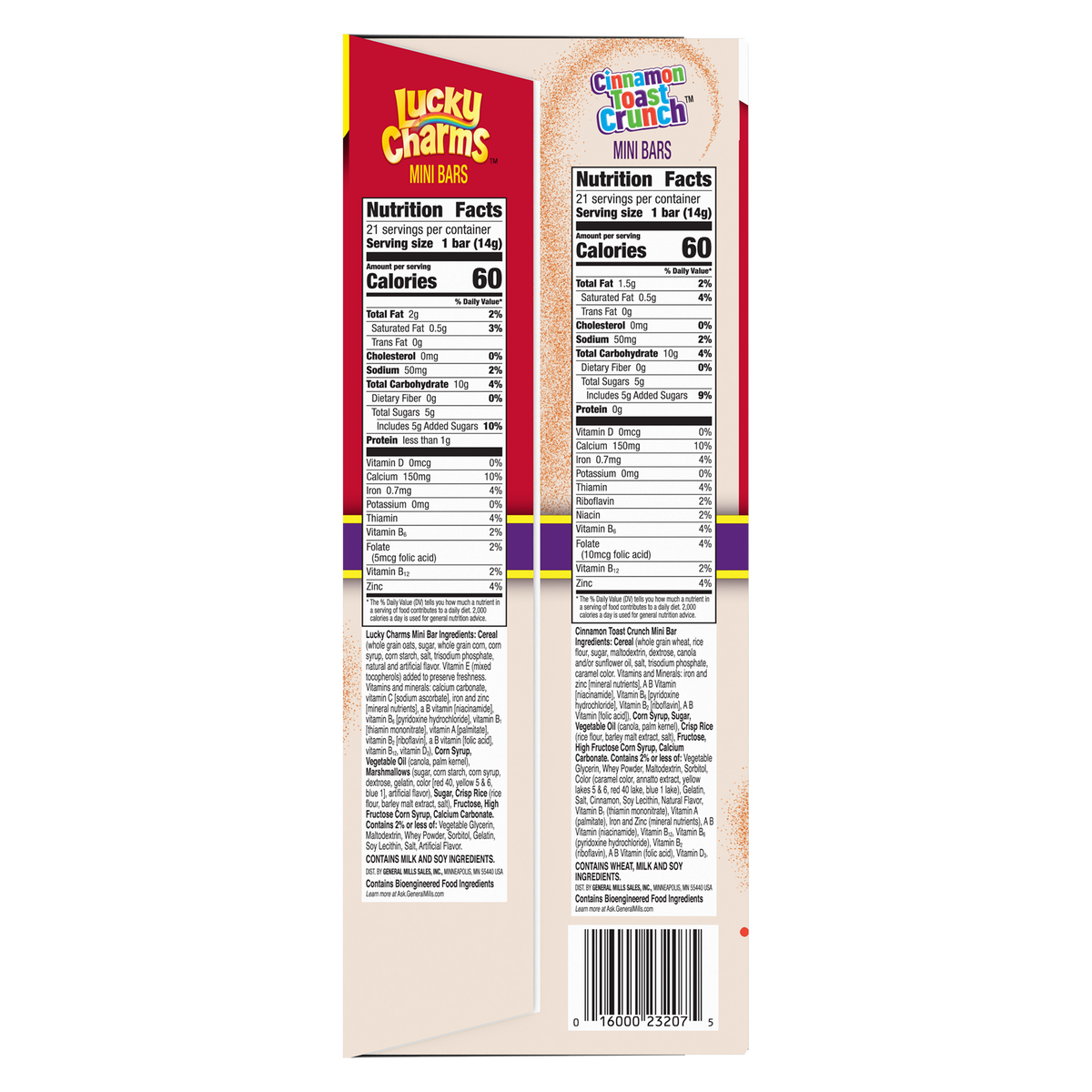 General Mills Mini Bars, Variety Pack, 0.5 oz, 42 ct