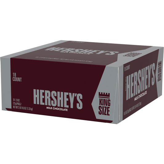 Hershey's King Size, Milk Chocolate, 2.6 oz, 18 ct