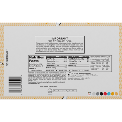 Hershey's Whatchamacallit, King Size, 2.6 oz, 18 ct