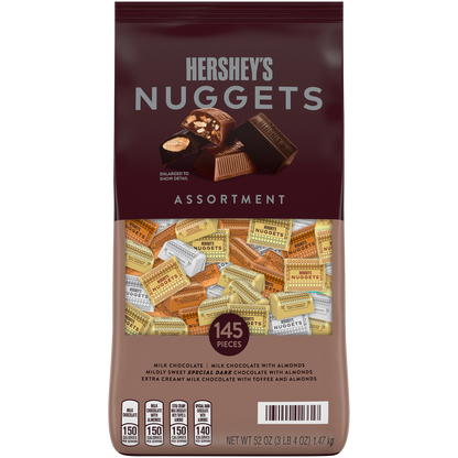 Hershey's Chocolate Nuggets, Variety Pack, 52 oz, 145 ct