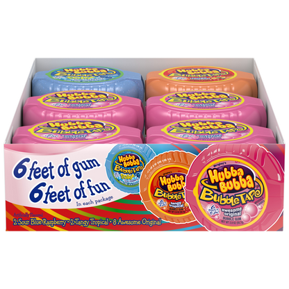 Hubba Bubba Bubble Gum Tape, Variety Pack, 2 oz, 12 ct