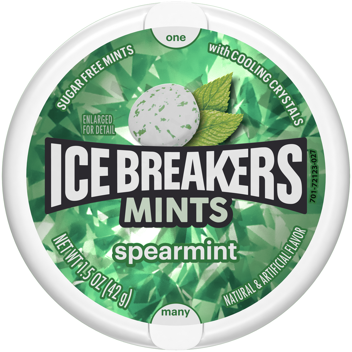 Ice Breakers Sugar Free Mints with Cooling Crystals, Spearmint, 1.5 oz, 8 ct
