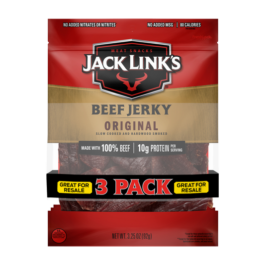 Jack Link's Beef Jerky, Original, 3.25 oz, 3 ct