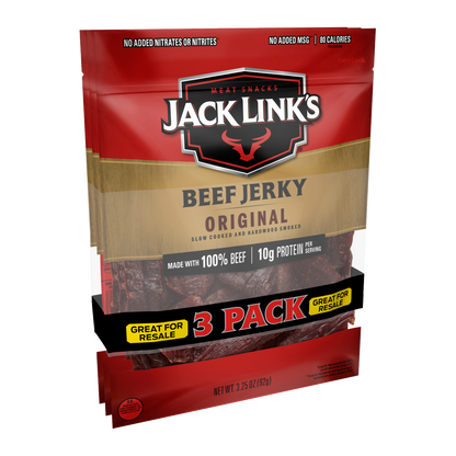 Jack Link's Beef Jerky, Original, 3.25 oz, 3 ct