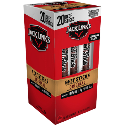 Jack Link's Beef Sticks, Original, 0.92 oz, 20 ct