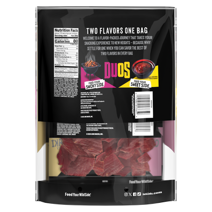 Jack Link's Duos Beef Jerky, Original and Teriyaki, 3.25 oz, 3ct