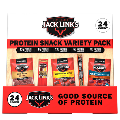 Jack Link's Protein Snack Box, Variety Pack, 24 ct