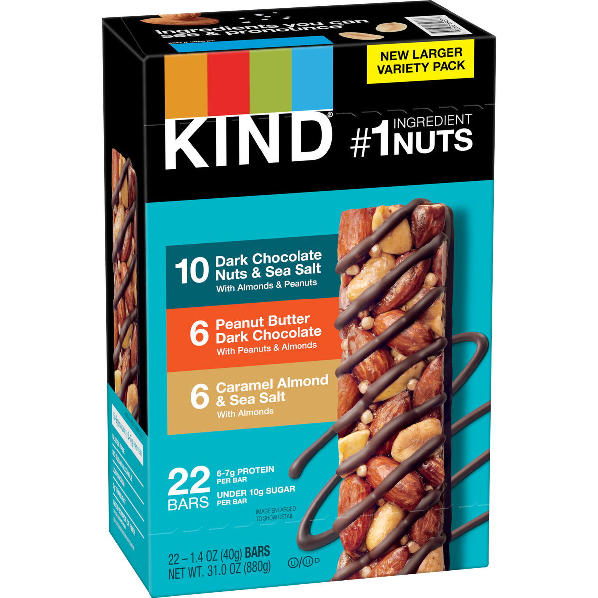 KIND Nut Bar, Variety Pack, 1.4 oz, 22 ct