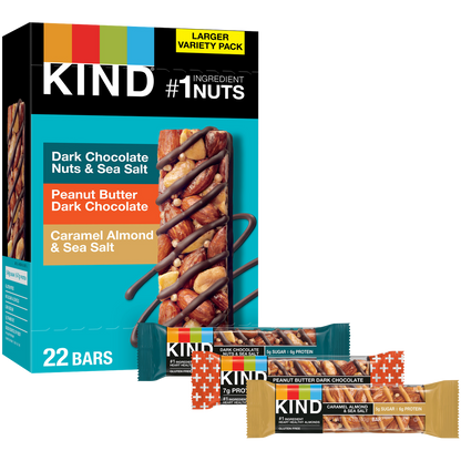 KIND Nut Bar, Variety Pack, 1.4 oz, 22 ct
