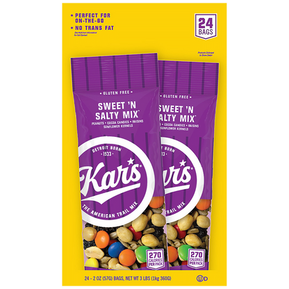 Kar's Trail Mix, Sweet 'N Salty Mix, 2 oz, 24 ct