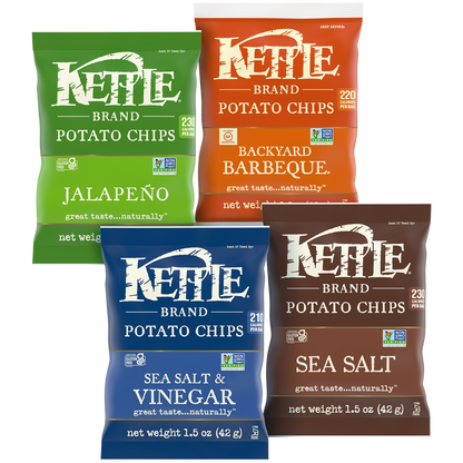 Kettle Chip Brand Potato Chips, Variety Pack, 1.5 oz, 36 ct